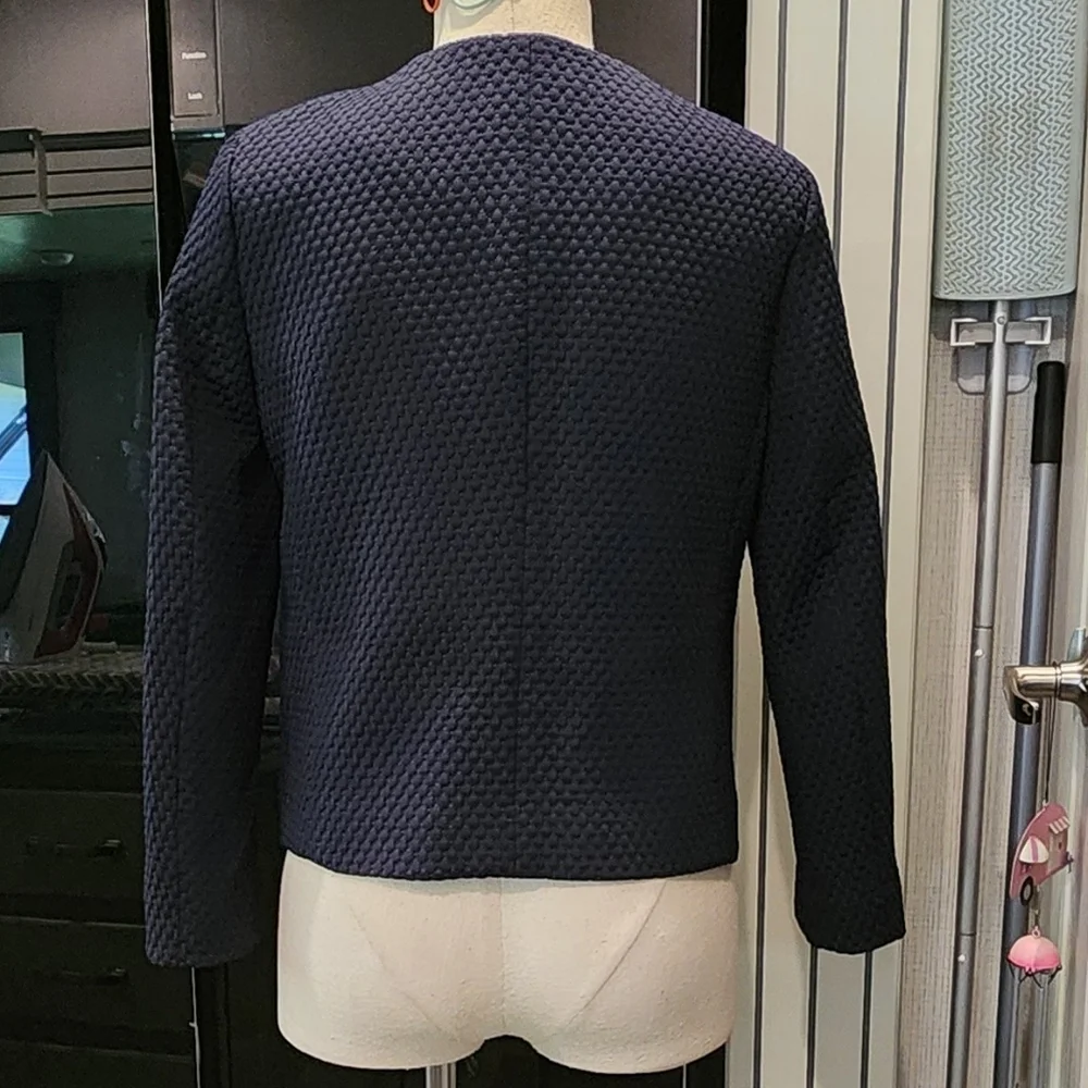 J. Crew Midnight Blue Textured Blazer